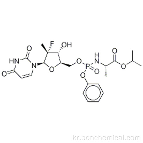 L- 알라닌, N-[[P (S), 2&#39;R] -2&#39;- 데 옥시 -2&#39;- 플루오로 -2&#39;- 메틸 -P- 페닐 -5&#39;- 우릴 릴]-, 1- 메틸 에틸 에스테르 CAS 1190307 -88-0